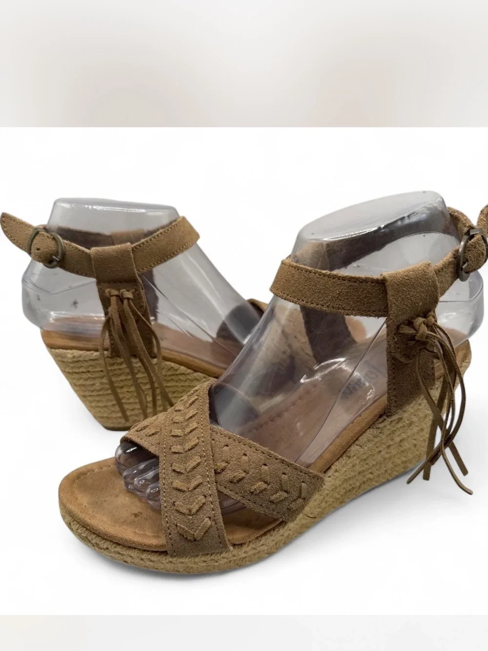 Minnetonka Women's Espadrille Suede wedge sandal